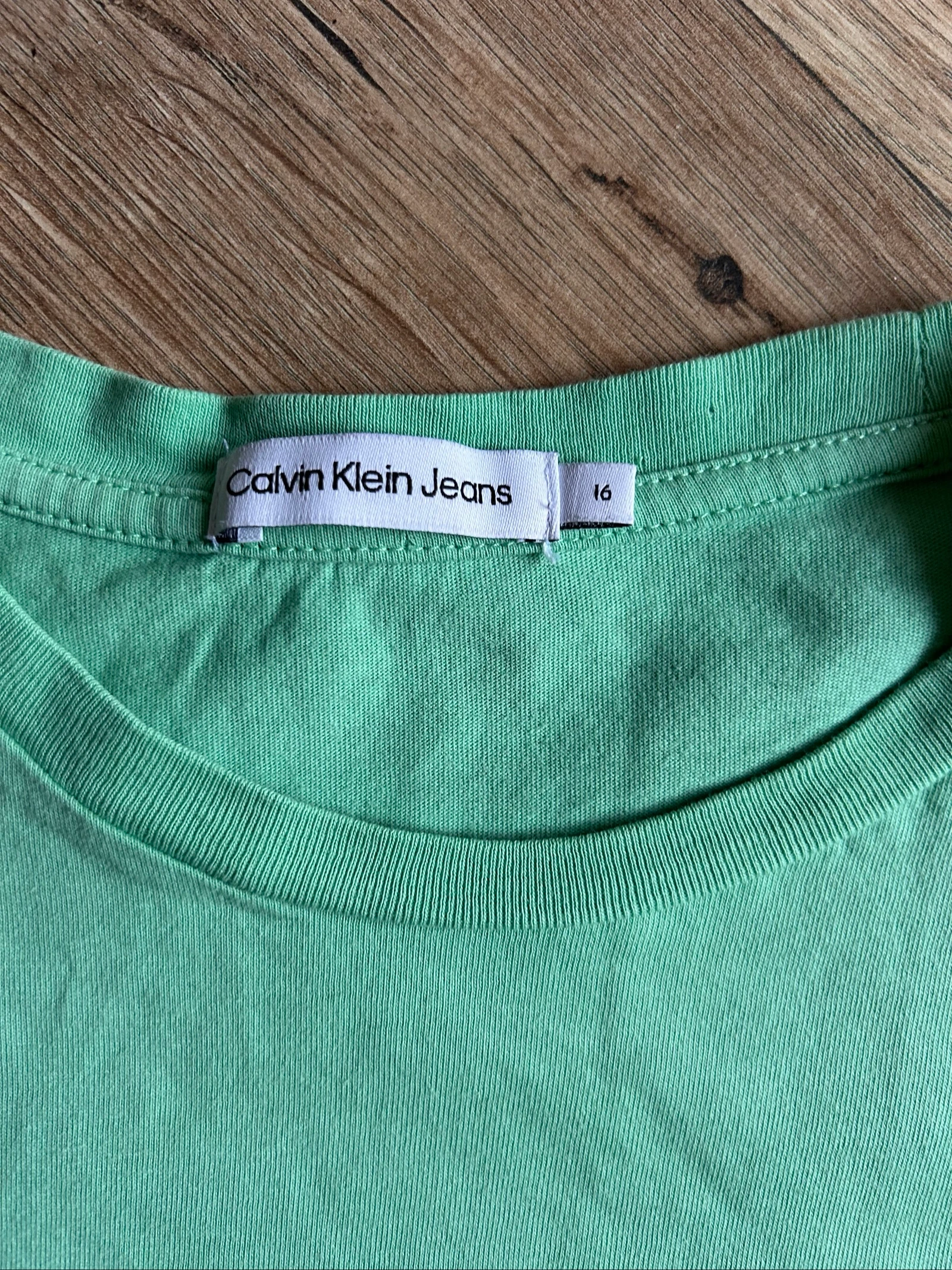 Calvin Klein Jeans water green / mint t-shirt – Size 16 years (XS / S) – photo 2
